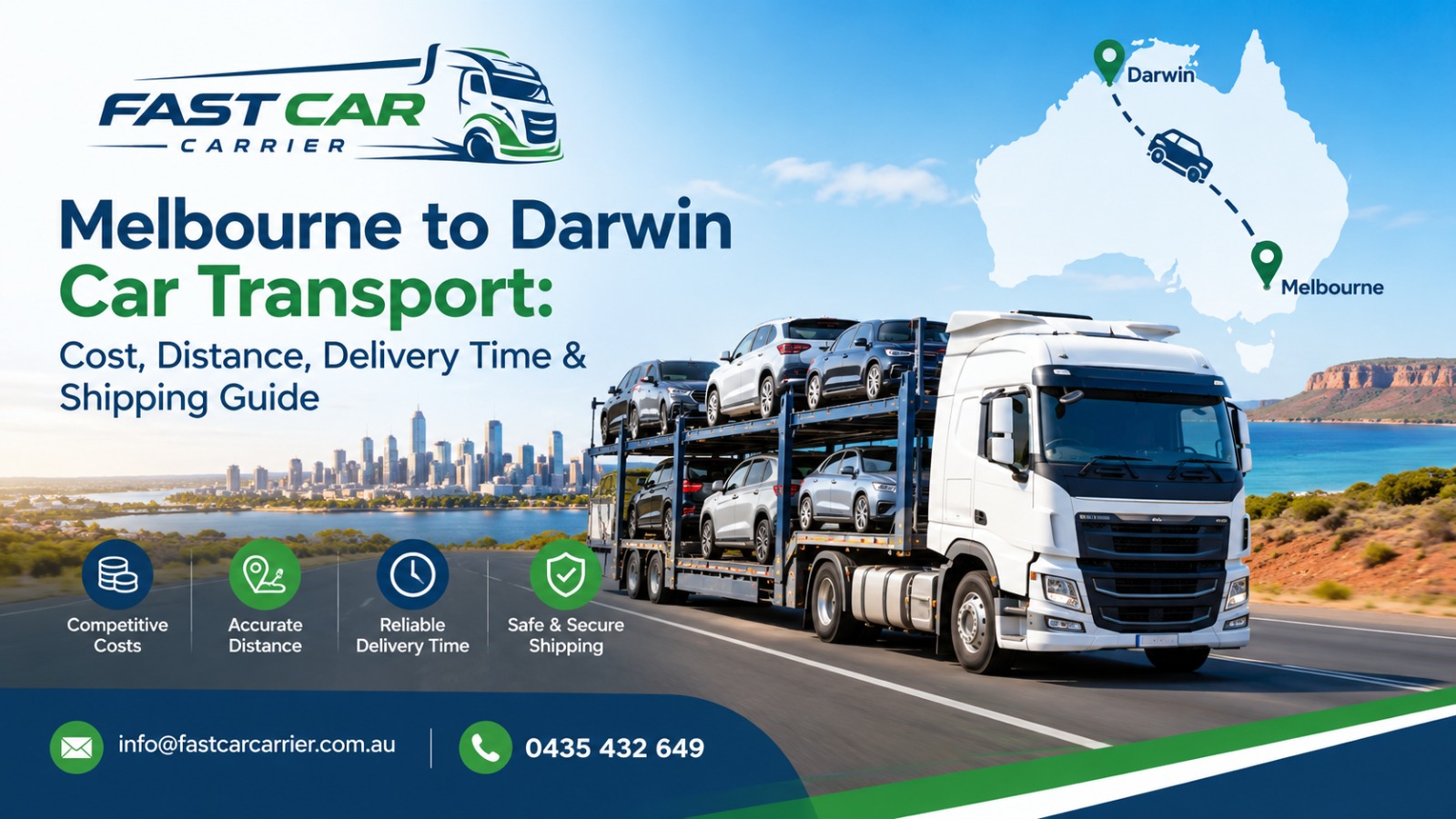 Melbourne to Darwin Car Transport: Cost & Timeframes